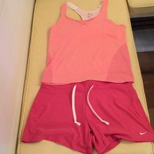 Nike Running Gym shorts and top size m medium
